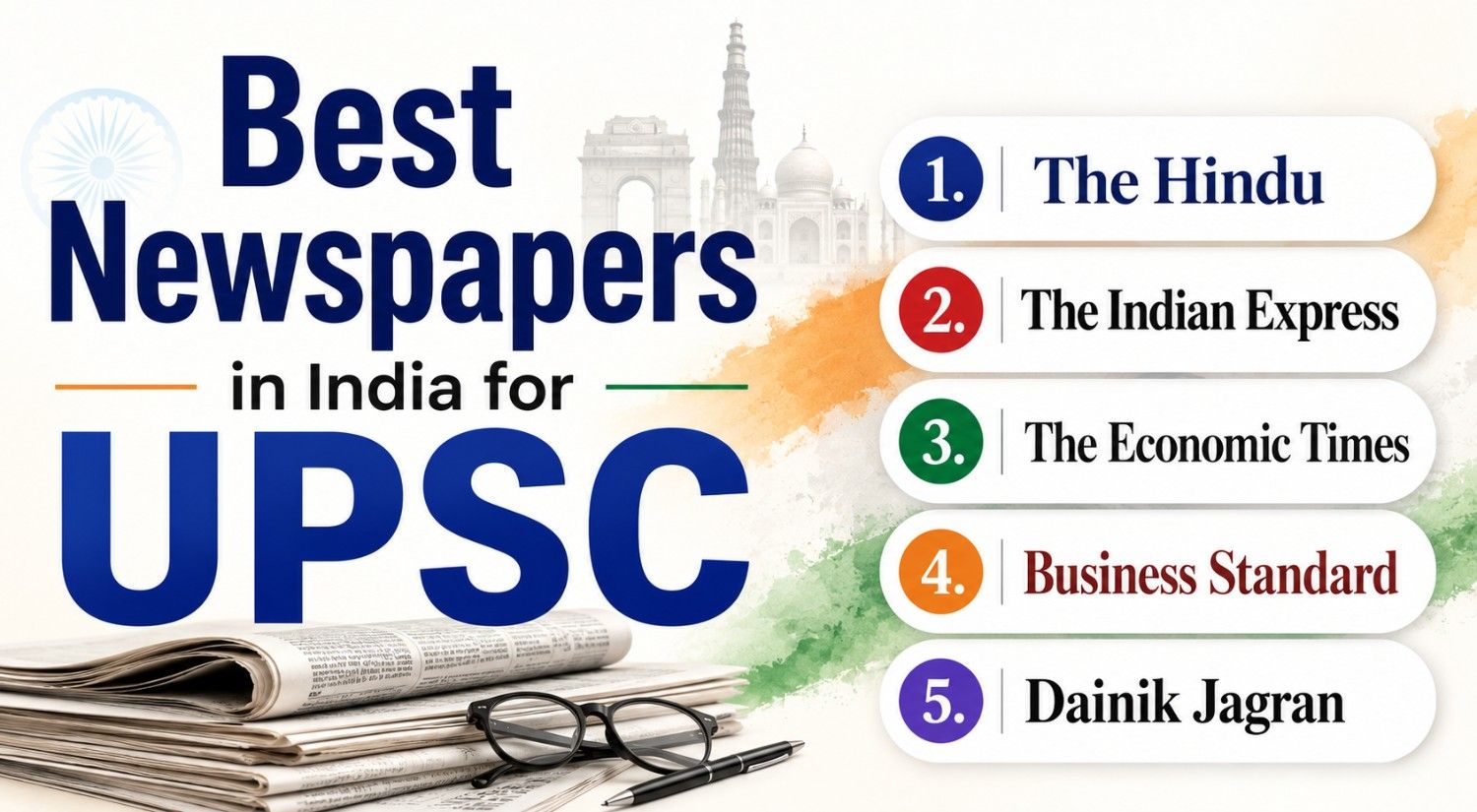 Top 5 Best Newspapers in India for UPSC Exam Preparation